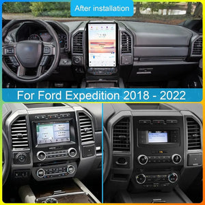 14.4" Qualcomm For Ford Expedition 2016-2022 Car Radio Stereo Carplay Upgrade Tesla Style Screen Android Auto GPS Navigation Multimedia Player Carputech