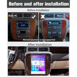 12.1" Qualcomm For GMC Yukon/ Chevy Suburban/ Tahoe 2007-2013 Car Radio Stereo Carplay Upgrade Tesla Style Screen Android Auto GPS Navigation Multimedia Player Carputech