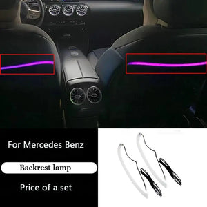 64 Colors Ambient Lighting For Mercedes Benz A-class W177 / CLA W118 / B-class W247 2019-2025 LED Car Neon Lamp Automotive Interior Decoration Carputech