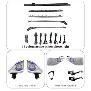 Full Set 64 colors Led Ambient Lighting Kit for Mercedes Benz S-Class W223 2021-2025 Carputech