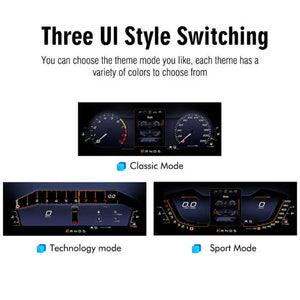12.3" LCD Digital Dashboard Cluster For Ford Mustang 2012-2023 Car Panel Speedometer Virtual Cockpit Carputech