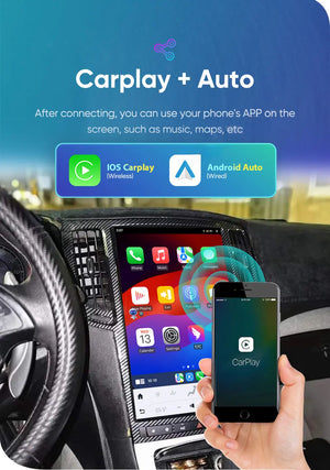 13.6" Qualcomm For Infiniti FX45 2009-2016 Car Radio Stereo Carplay Upgrade Tesla Style Screen Android Auto GPS Navigation Multimedia Player Carputech