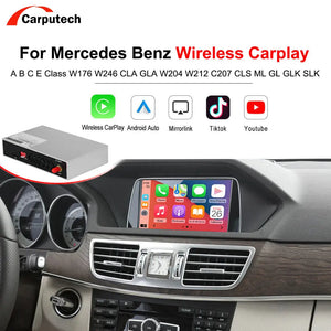 Wireless CarPlay Android Auto Interface for Mercedes Benz A B C E Class W176 W246 CLA GLA W204 W212 C207 CLS ML GL GLK SLK Carputech