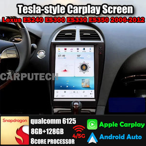 12.1" Qualcomm For Lexus ES240 ES300 ES330 ES350 2006-2012 Car Radio Stereo Carplay Upgrade Tesla Style Screen Android Auto GPS Navigation Multimedia Player Carputech