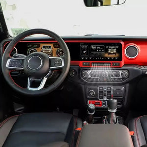 Jeep Wrangler 2018-2024 Digital Dashboard Cluster Dual Screen Car Radio Strip Screen CarPlay Android Auto Speed Meter Screen Carputech