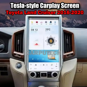 13.6" Qualcomm For Toyota Land Cruiser 2016-2020 Car Radio Stereo Carplay Upgrade Tesla Style Screen Android Auto GPS Navigation Multimedia Player Carputech