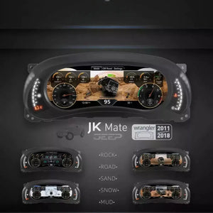 12.3" LCD Digital Dashboard Cluster For Jeep Wrangler 2010-2018 Car Panel Speedometer Virtual Cockpit Carputech