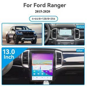 13" For Ford Ranger/ Everest 2015-2021 Car Radio Headunit Stereo Carplay Upgrade Tesla Style Screen Android Auto GPS Navigation Multimedia Player Carputech