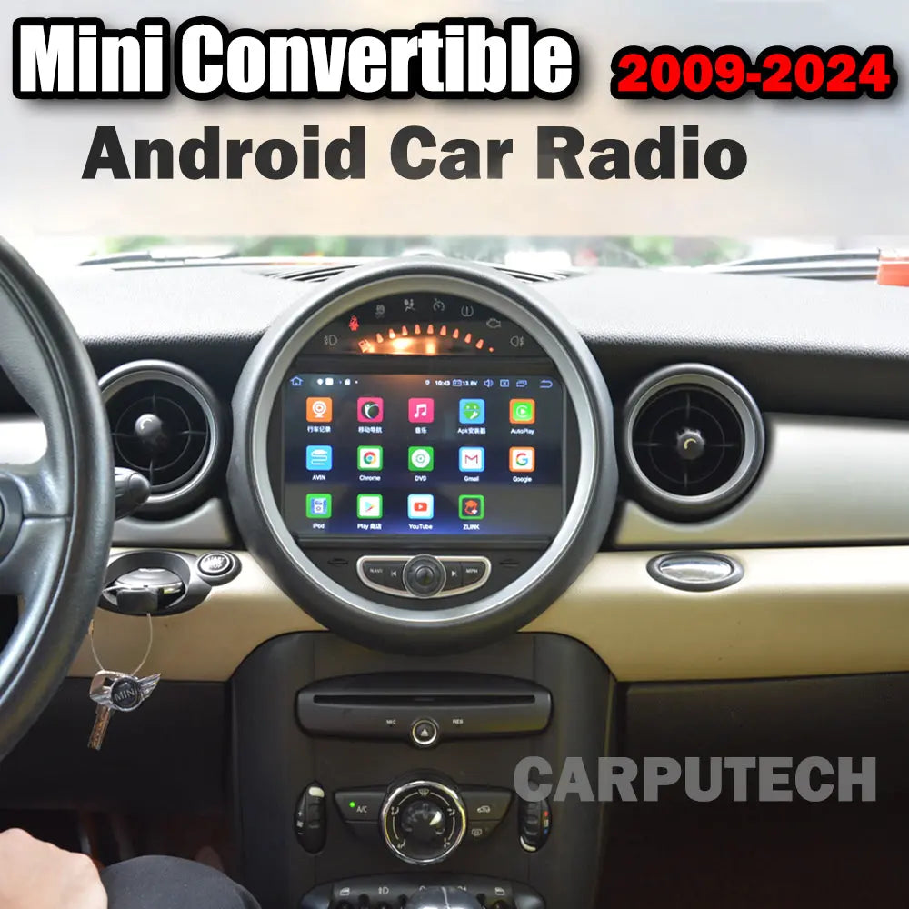 8" For Mini Convertible 2009-2024 Car Radio Stereo Carplay Upgrade Screen Android Auto GPS Navigation Multimedia Player Carputech