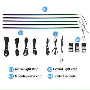 Full Set 64 Colors Car Interior LED Lighting Car Ambient Lighting Kit for Mercedes Benz C-class W206 / GLC X254 2022-2025 Carputech