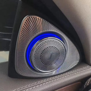 64 Colors Ambient Lighting Kits for Mercedes-Benz E-Class W213 2016-2022 Rotary Tweeter Atmosphere Light Luminous Turbine Vent Speaker Cover Carputech