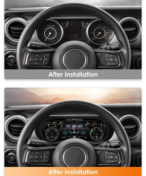 12.3" LCD Digital Dashboard Cluster For JEEP Wrangler 2018-2023 Car Panel Speedometer Virtual Cockpit Carputech