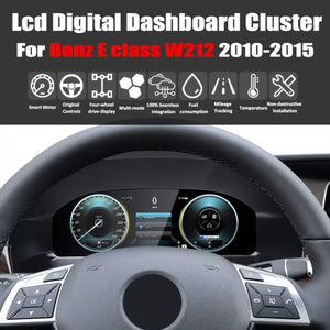 For Mercedes Benz E class W212 NTG 4.5 4.0 2010-2015 12.3" LCD Digital Dashboard Cluster Car Panel Speedometer Virtual Cockpit Carputech