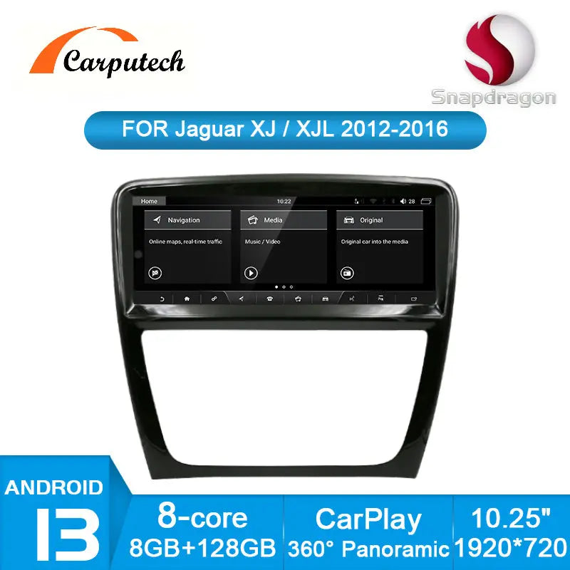 For Jaguar XJL XJ 351 2009-2017 Android 13 Car Multimedia Player Car Radio 10.25 Inch GPS Stereo Wireless Carplay Auto DSP Carputech
