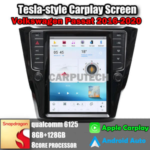 10.4" For VW Volkswagen Passat 2016-2020 Car Radio Headunit Stereo Carplay Upgrade Tesla Style Screen Android Auto GPS Navigation Multimedia Player Carputech