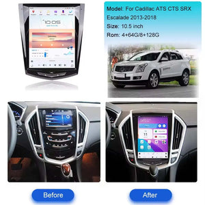 10.5" Qualcomm For Cadillac ATS CTS XTS SRX Escalade 2013-2018 Car Radio Stereo Carplay Upgrade Tesla Style Screen Android Auto GPS Navigation Multimedia Player Carputech