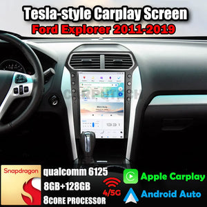 14.4" Qualcomm For Ford Explorer 2011-2019 Car Radio Stereo Carplay Upgrade Tesla Style Screen Android Auto GPS Navigation Multimedia Player Carputech