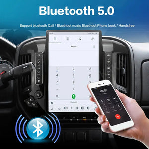 14.4" Qualcomm For Chevrolet Silverado/ GMC Sierra 2014-2018 Car Radio Stereo Carplay Upgrade Tesla Style Screen Android Auto GPS Navigation Multimedia Player Carputech