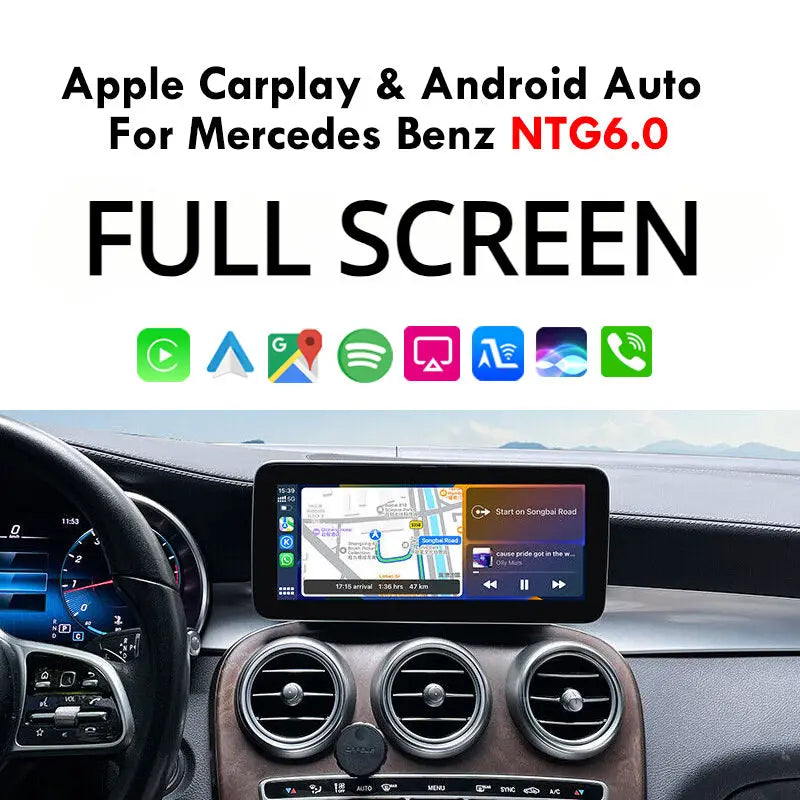 Full-Screen Wireless CarPlay & Android Auto for Mercedes-Benz NTG5.5 NTG6.0 (2018–2022)| OEM Sound Quality carlinkitbox