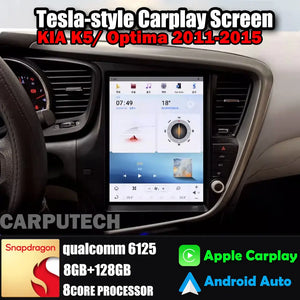 12.1" For KIA K5/Optima 2011-2015 Car Radio Headunit Stereo Carplay Upgrade Tesla Style Screen Android Auto GPS Navigation Multimedia Player Carputech