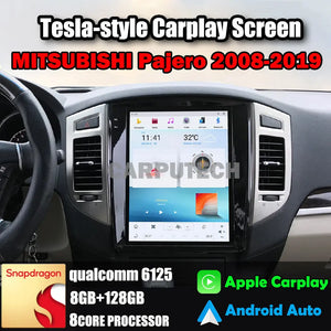 12.1" For MITSUBISHI Pajero 2008-2019 Car Radio Headunit Stereo Carplay Upgrade Tesla Style Screen Android Auto GPS Navigation Multimedia Player Carputech