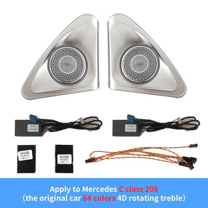 Full Set 64 Colors Car Interior LED Lighting Car Ambient Lighting Kit for Mercedes Benz C-class W206 / GLC X254 2022-2025 Carputech