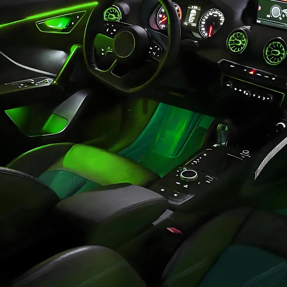 Upgrade 256 Colors Symphony or RGB Led Car Interior Ambient Lighting Decoration for Audi Q2 2019-2024 Atmosphere Strip Accessories Carputech