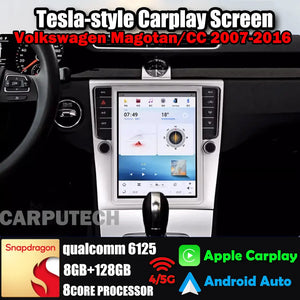10.4" For Volkswagen Magotan/CC 2007-2016 Car Radio Headunit Stereo Carplay Upgrade Tesla Style Screen Android Auto GPS Navigation Multimedia Player Carputech
