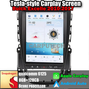 10.4" For Buick Excelle/verano 2010-2017 Car Radio Headunit Stereo Carplay Upgrade Tesla Style Screen Android Auto GPS Navigation Multimedia Player Carputech