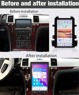 13.6" Qualcomm For Cadillac Escalade 2006-2015 Car Radio Stereo Carplay Upgrade Tesla Style Screen Android Auto GPS Navigation Multimedia Player Carputech
