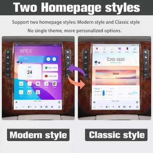 12.1" Qualcomm For GMC Yukon/ Chevy Suburban/ Tahoe 2007-2013 Car Radio Stereo Carplay Upgrade Tesla Style Screen Android Auto GPS Navigation Multimedia Player Carputech