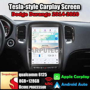 13.8" Qualcomm For Dodge Durango 2014-2020 Car Radio Stereo Carplay Upgrade Tesla Style Screen Android Auto GPS Navigation Multimedia Player Carputech