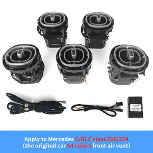 Full Set 64 Colors Car Interior LED Lighting Car Ambient Lighting Kit for Mercedes Benz C-class W206 / GLC X254 2022-2025 Carputech