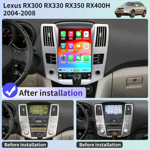 12.1" Qualcomm For Lexus RX RX300 RX330 RX350 RX400H 2004-2008 Car Radio Stereo Carplay Upgrade Tesla Style Screen Android Auto GPS Navigation Multimedia Player Carputech