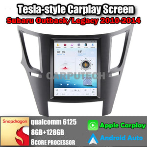 10.4" For Subaru Outback/Legacy 2010-2014 Car Radio Headunit Stereo Carplay Upgrade Tesla Style Screen Android Auto GPS Navigation Multimedia Player Carputech