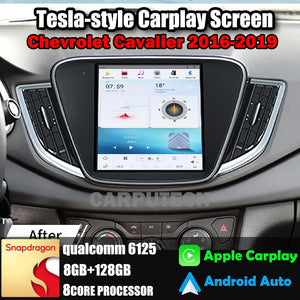 10.4" For Chevrolet Cavalier 2016-2019 Car Radio Headunit Stereo Carplay Upgrade Tesla Style Screen Android Auto GPS Navigation Multimedia Player Carputech
