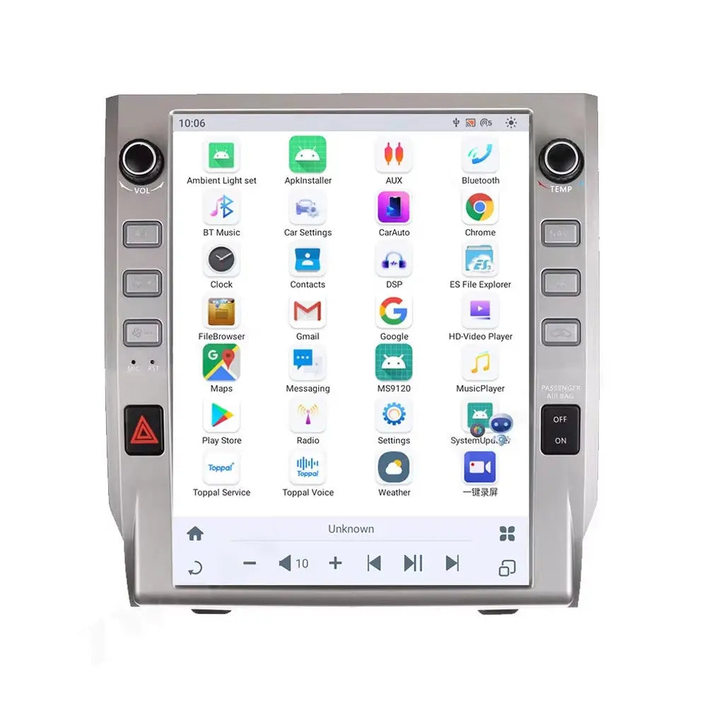 12.1" Qualcomm For Toyota Tundra 2014-2021 Car Radio Stereo Carplay Upgrade Tesla Style Screen Android Auto GPS Navigation Multimedia Player Carputech
