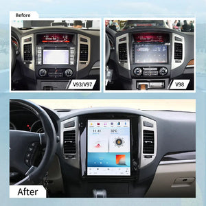 12.1" For MITSUBISHI Pajero 2008-2019 Car Radio Headunit Stereo Carplay Upgrade Tesla Style Screen Android Auto GPS Navigation Multimedia Player Carputech