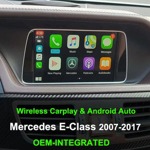 Wireless Carplay Android Auto for Mercedes Benz E Class 2007-2022 with Mirror Link AirPlay Car Play Functions Carputech