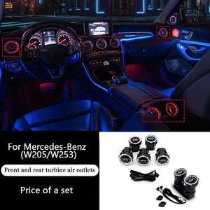 64 Colors Premium Car Interior Ambient Lighting for Mercedes Benz C-class W205/ GLC X253 2015-2021 Dream Color Car Atmosphere Lamp Carputech