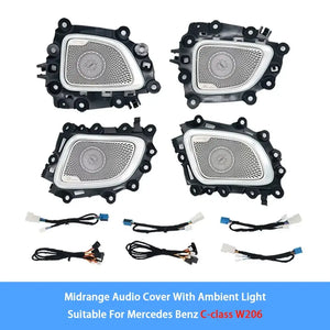 Full Set 64 Colors Car Interior LED Lighting Car Ambient Lighting Kit for Mercedes Benz C-class W206 / GLC X254 2022-2025 Carputech