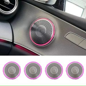 64 Colors Ambient Lighting Kits for Mercedes-Benz E-Class W213 2016-2022 Rotary Tweeter Atmosphere Light Luminous Turbine Vent Speaker Cover Carputech