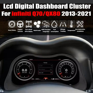 For Infiniti Q70/ QX80 2013-2021 12" LCD Digital Dashboard Cluster Car Panel Speedometer Virtual Cockpit - Carputech