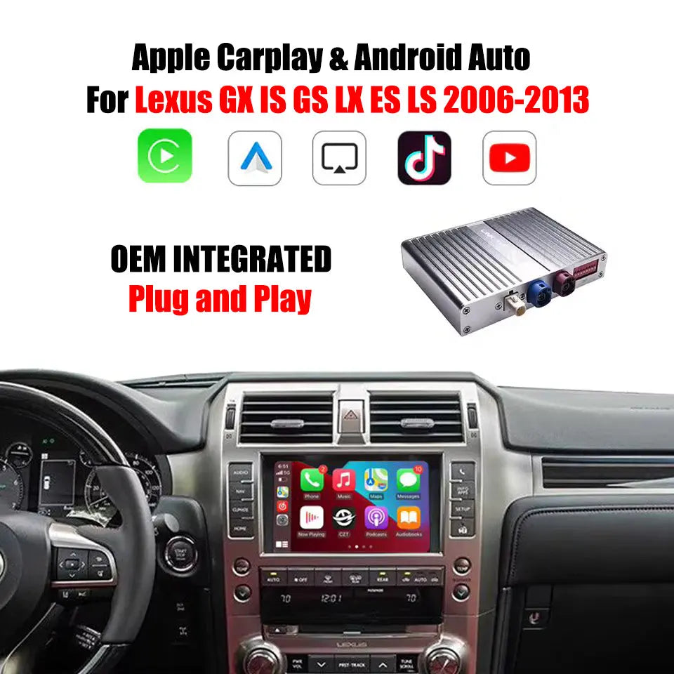 OEM Apple CarPlay & Android Auto Upgrade Module For Lexus GX IS GS LX ES LS 2006-2013 Carputech
