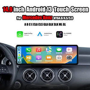 14.9inch Android 13 Car Stereo Radio for Mercedes Benz A B C E CLA CLS GLA GLK SLK ML GL | Apple Carplay & Android Auto Carputech