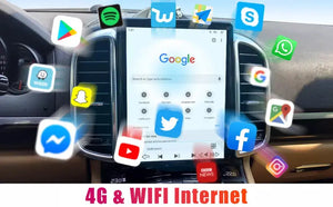 10.4" Qualcomm For Porsche Cayenne 2011-2018 Car Radio Stereo Carplay Upgrade Tesla Style Screen Android Auto GPS Navigation Multimedia Player Carputech