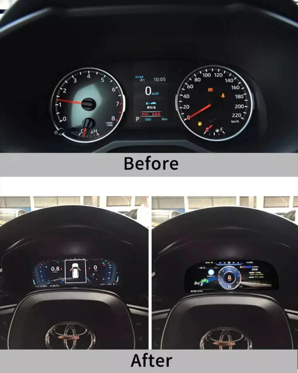 For Toyota RAV4 2019-2020 12.3" LCD Digital Dashboard Cluster Car Panel Speedometer Virtual Cockpit - Carputech