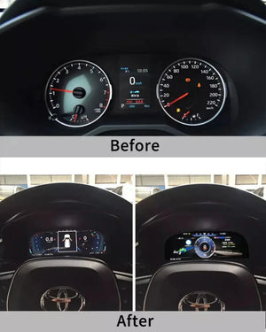 For Toyota RAV4 2019-2020 12.3" LCD Digital Dashboard Cluster Car Panel Speedometer Virtual Cockpit - Carputech