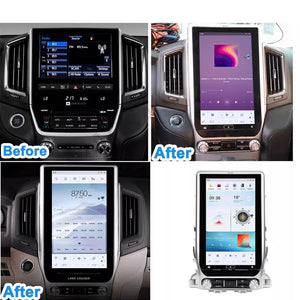 13.6" Qualcomm For Toyota Land Cruiser 2016-2020 Car Radio Stereo Carplay Upgrade Tesla Style Screen Android Auto GPS Navigation Multimedia Player Carputech