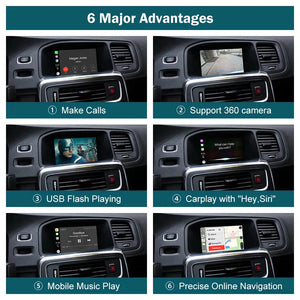 Wireless Apple Carplay Android Auto Module For Volvo XC60 XC70 S60 S80 V60 V70 V40 2011-2019 Mirror Link Decoder Carputech
